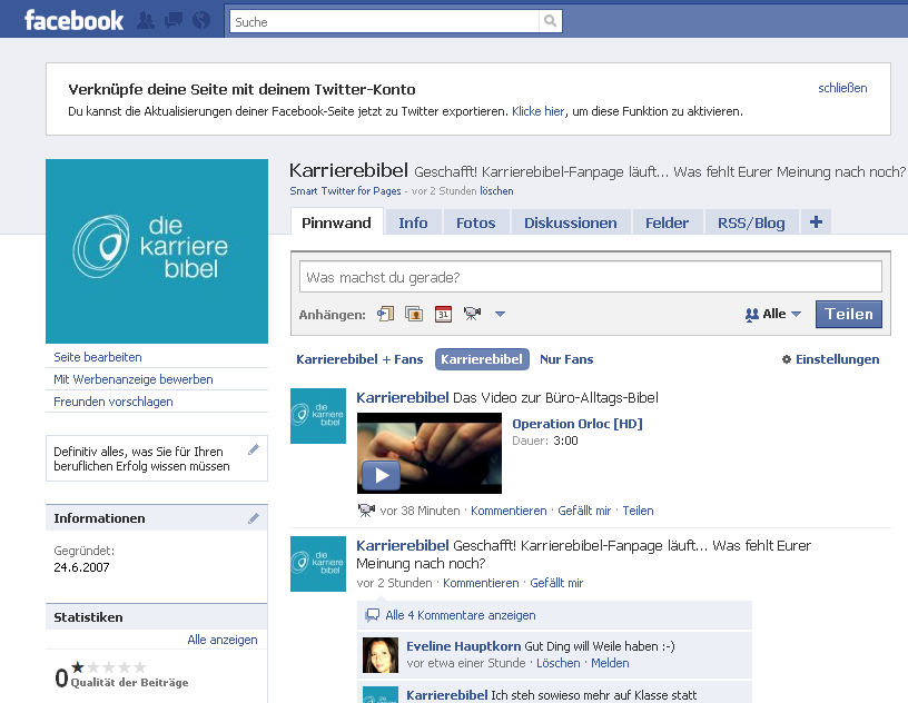 Fanpage-Screenshot