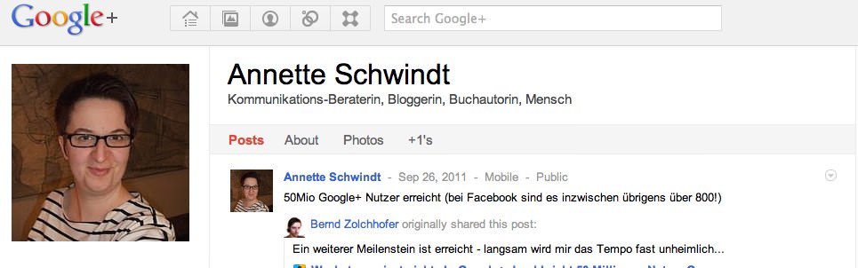 Annette Schwindt - G+
