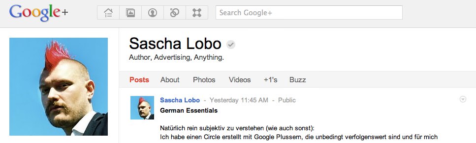 Sascha Lobo - G+