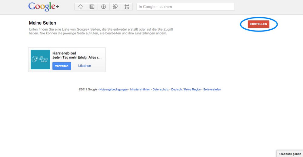 Google+ Seite 1