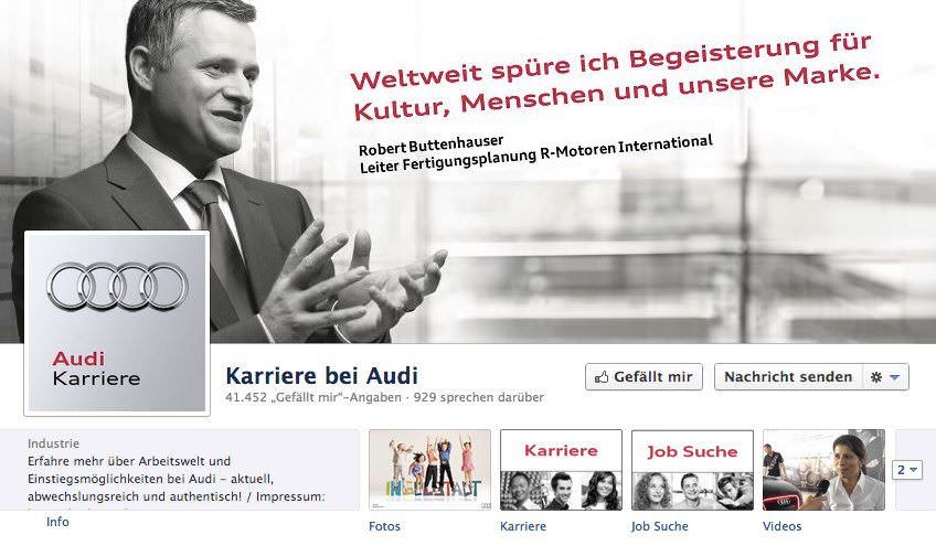 Karriere Audi Facebook