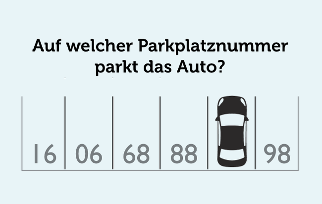 Knobelaufgabe Denksport Parkplatz