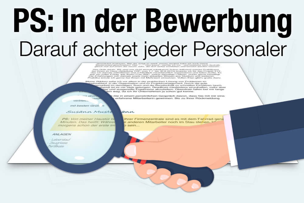 Ps Bewerbung Post Scriptum Tipps Beispiele Formulierungen