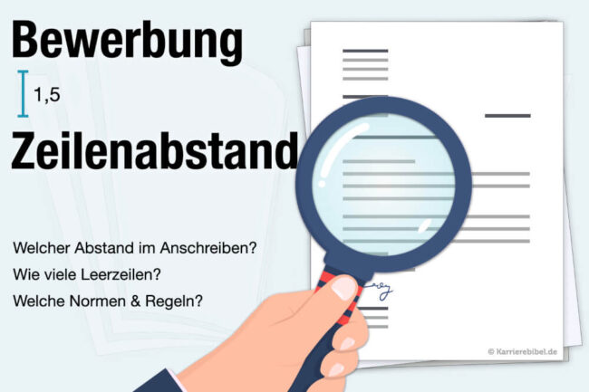 Bewerbung Zeilenabstand: DIN 5008, Leerzeilen, Tipps