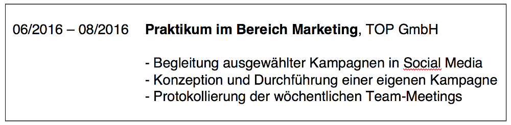 Praktika Im Lebenslauf Tipps Zum Pimpen