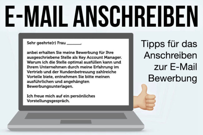 E-Mail Anschreiben zur Bewerbung: Text, Muster, Beispiele