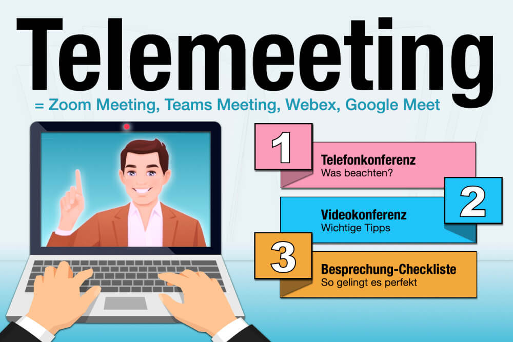 Telemeeting Definition Ablauf Beispiel Tipps Checkliste
