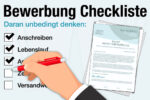 Bewerbung Checkliste Anschreiben Lebenslauf Unterlagen Anlagen Versand
