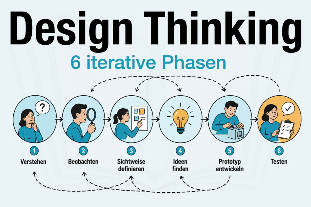 Design Thinking 6 Phasen Anleitung Vorteile Nachteile