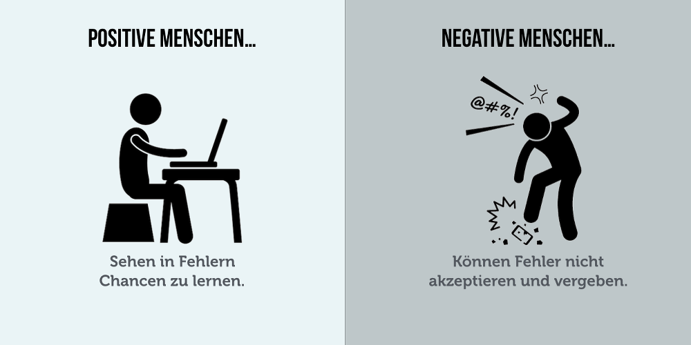 Positive vs. Negative Menschen negative Verstärkung Psychologie