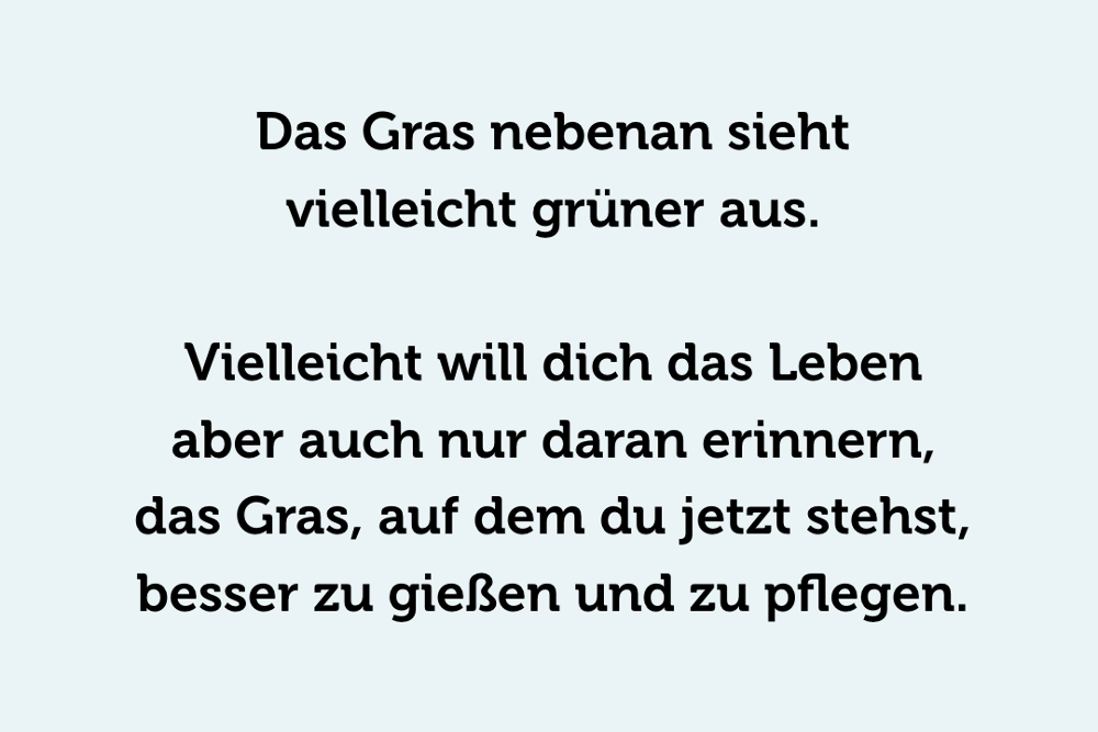 Neid Spruch Gras Nebenan Neidisch