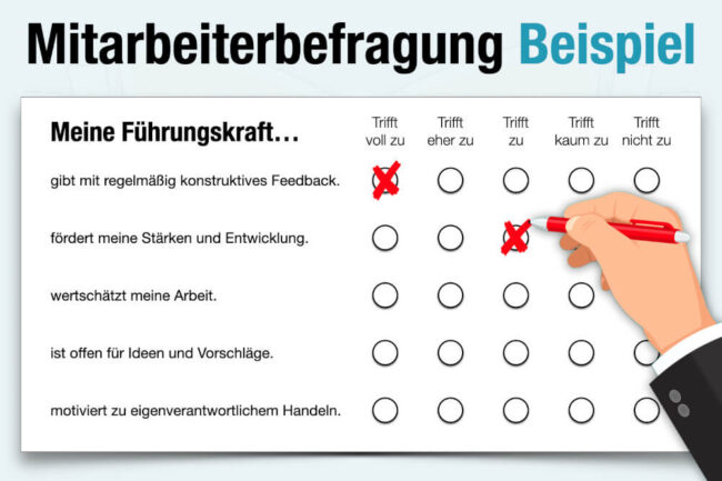 Mitarbeiterbefragung: Fragen, Muster + Vor- & Nachteile