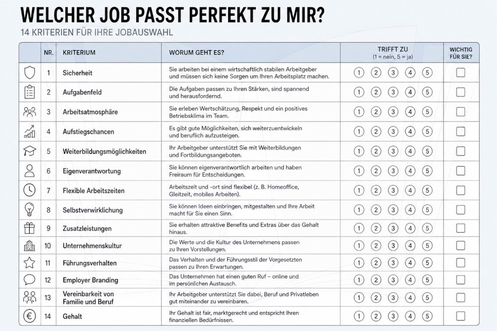 Beispiel: Jobauswahl-Test