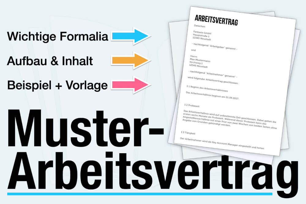 Arbeitsvertrag Musterarbeitsrecht Vorlage Beispiel Inhalt Arbeitsrecht