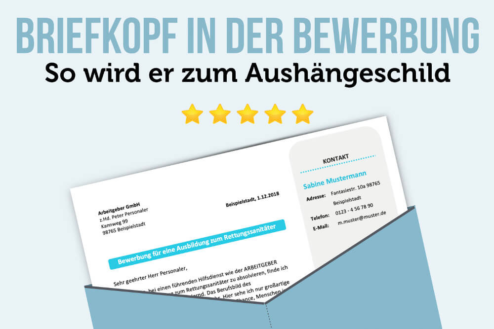 Briefkopf Bewerbung Ihr Personliches Aushangeschild