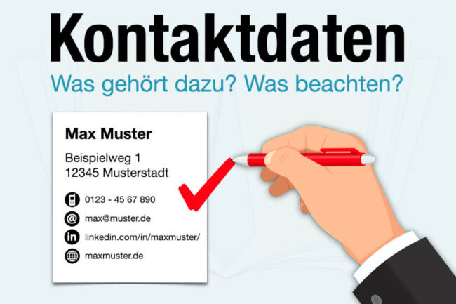 Kontaktdaten: Was gehört dazu? Was beachten?