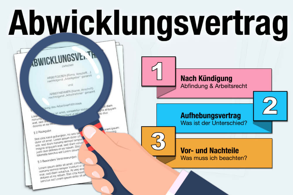Abwicklungsvertrag Definition Kuendigung Arbeitsrecht Abfindung Was Beachten