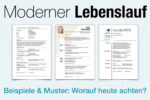 Moderner Lebenslauf Muster Beispiele Vorlage Anleitung Tipps