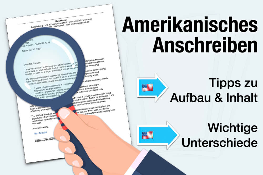 Amerikanisches Anschreiben Cover Letter Aufbau Inthalt Unterschiede Tipps