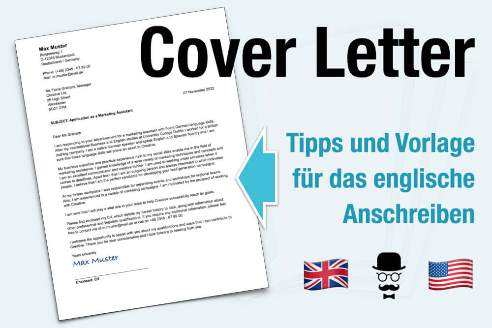 Cover Letter Anschreiben Englisch Usa Vorlage Muster Beispiel