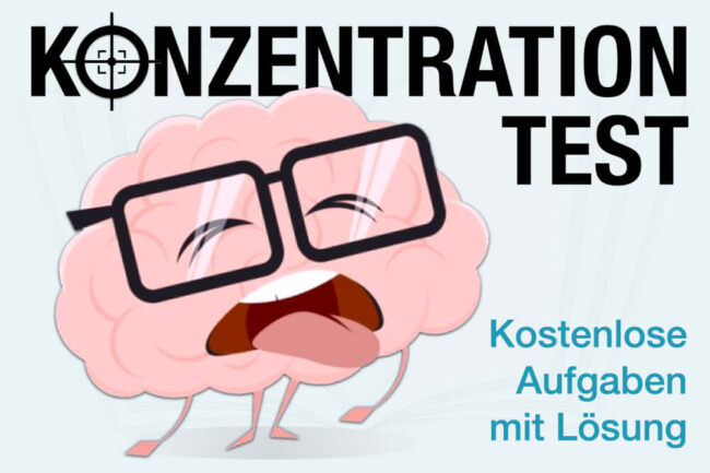 Konzentrationstest: Kostenlose Aufgaben online