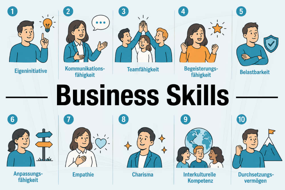 Business Skills Definition Liste Bedeutung Schluesselkompetenzen Beruf