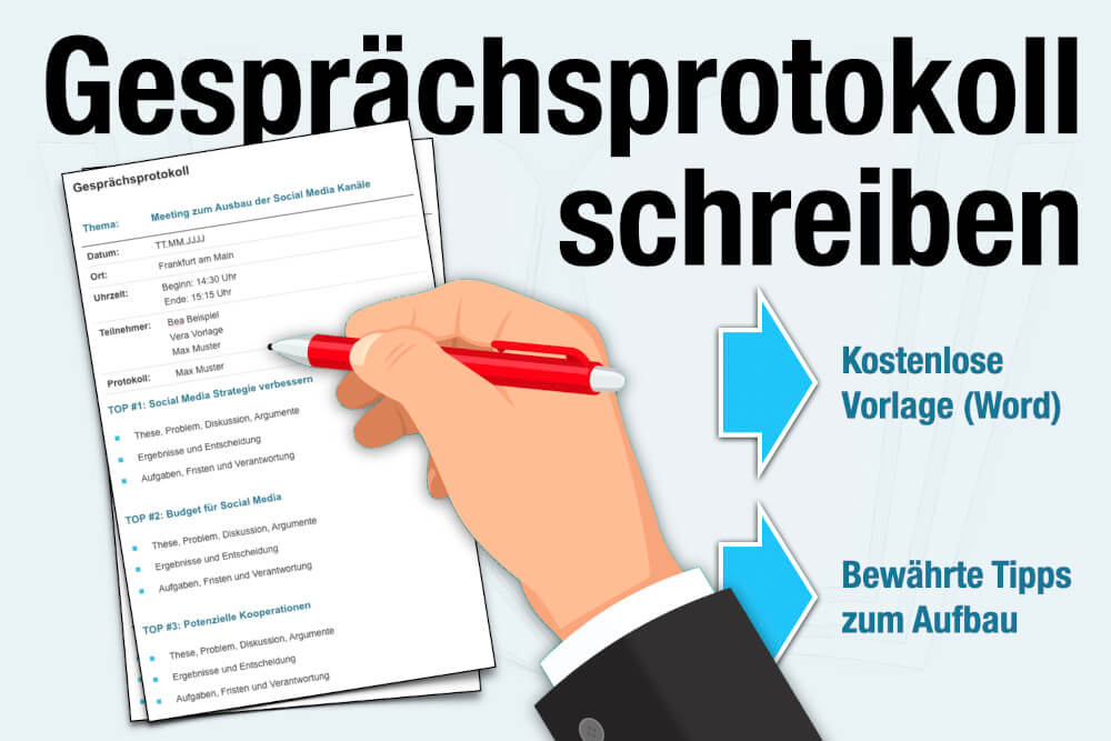 Gespraechsprotokoll Schreiben Vorlage Word Aufbau Tipps