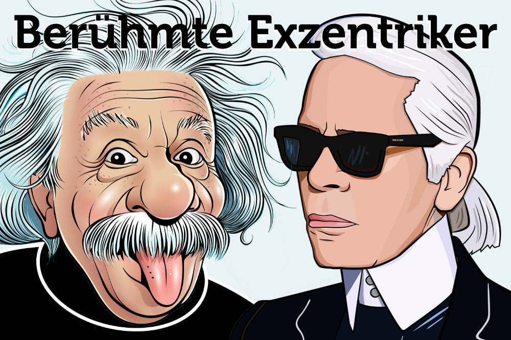 Beruehmte Exzentriker Beispiele Albert Einstein Karl Lagerfeld