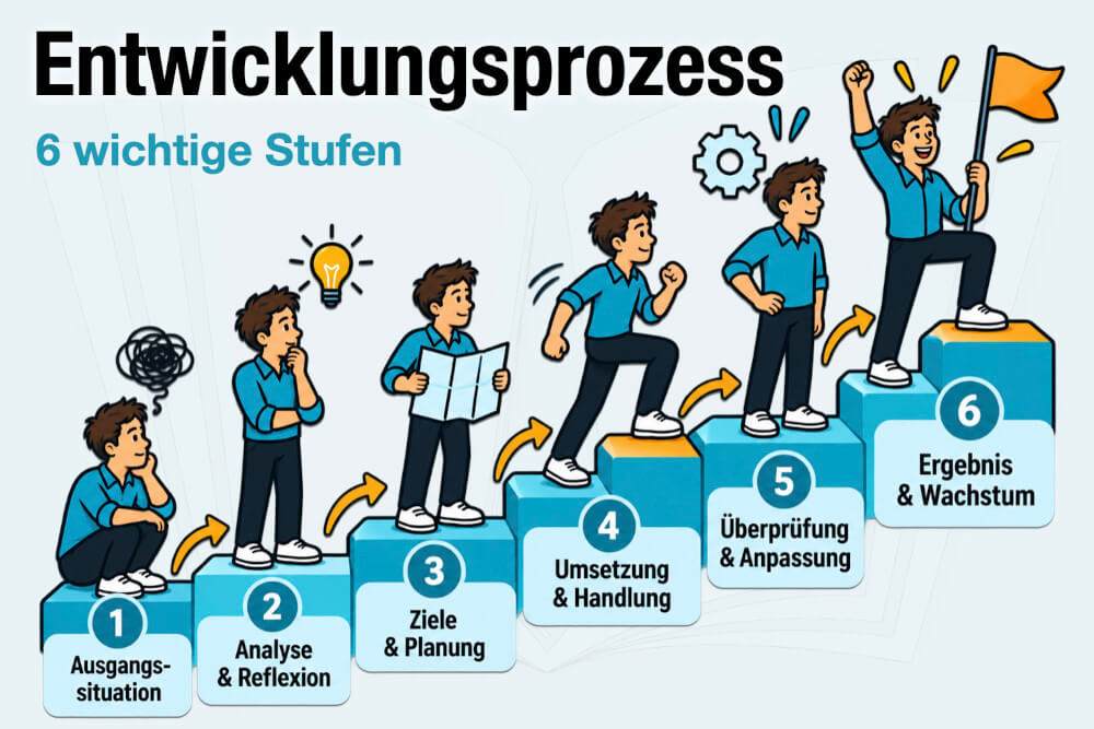 Entwicklungsprozess 6 Stufen Beispiele Tipps Job