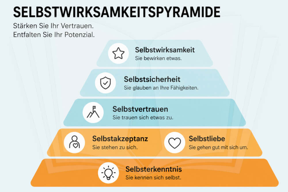 Selbstwirksamkeitspyramide Selbsterkenntnis Selbstsicherheit Wirkung