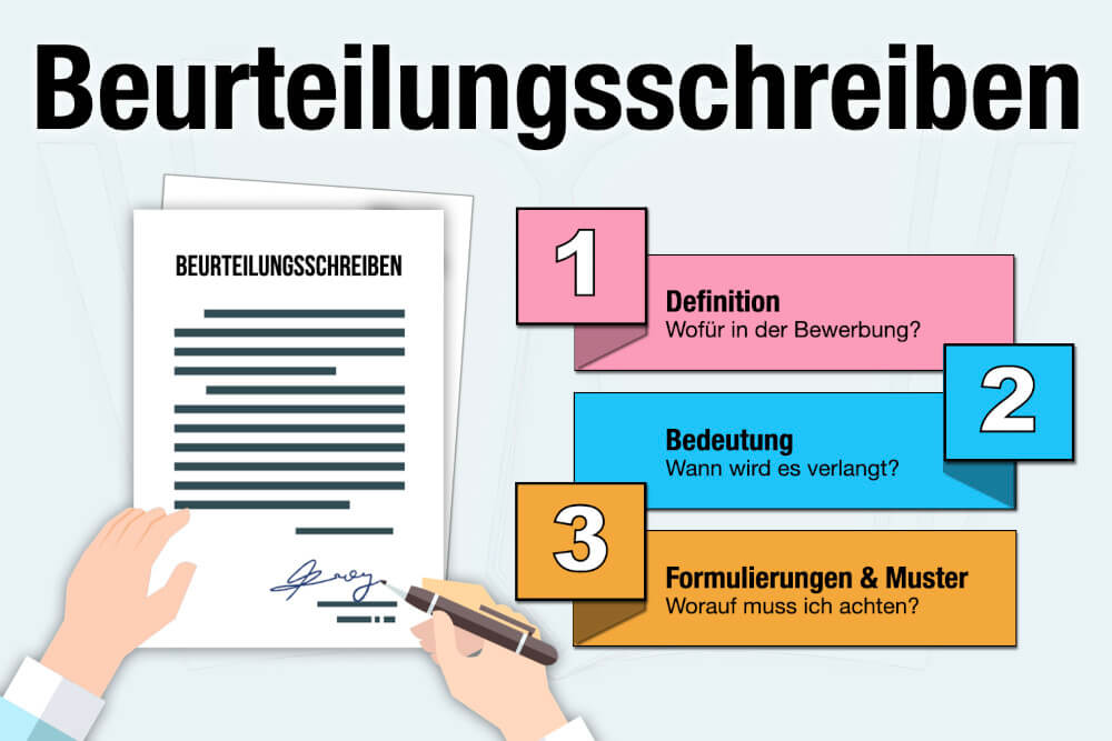 Beurteilungsschreiben Bewerbung Definition Bedeutung Muster Beispiel Vorlage Tipps Formulierungen