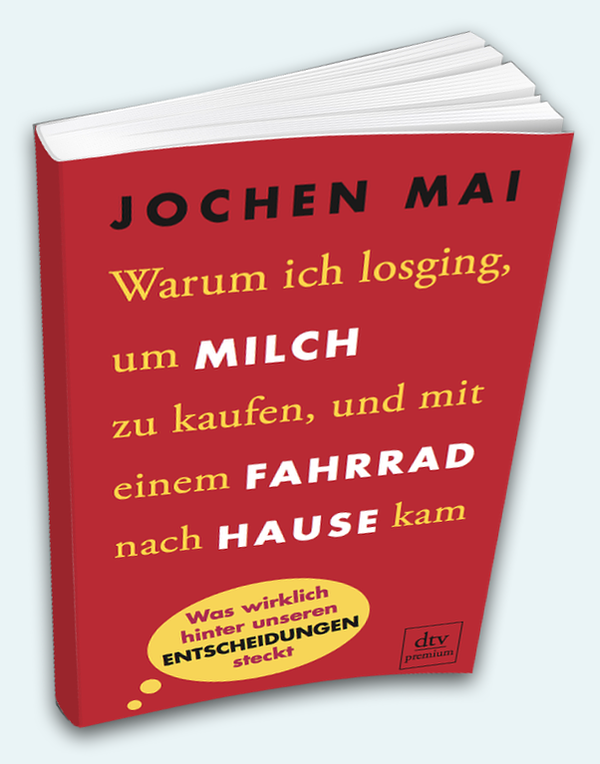 buch milch kaufen wollen und mit fahrrad