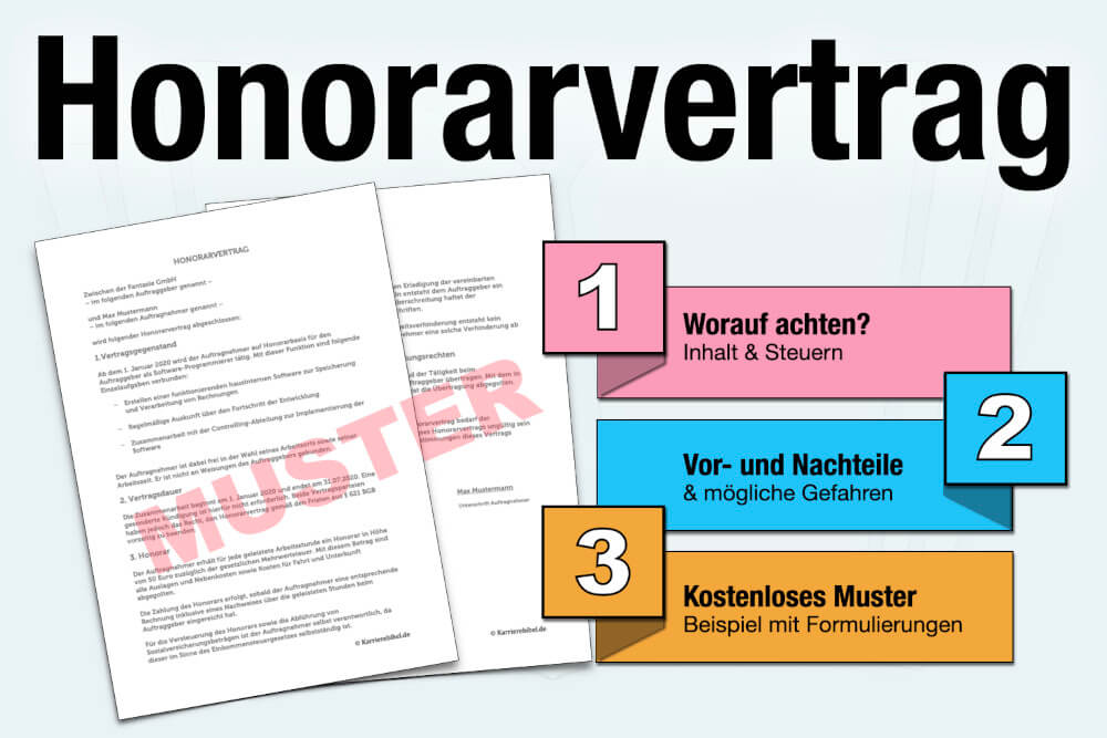 Honorarvertrag Muster Beispiel Kostenlos Vorteile Nachteile Steuern