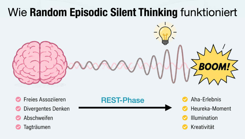 Rest Phase Random Episodic Silent Thinking Geistesblitz Beispiel
