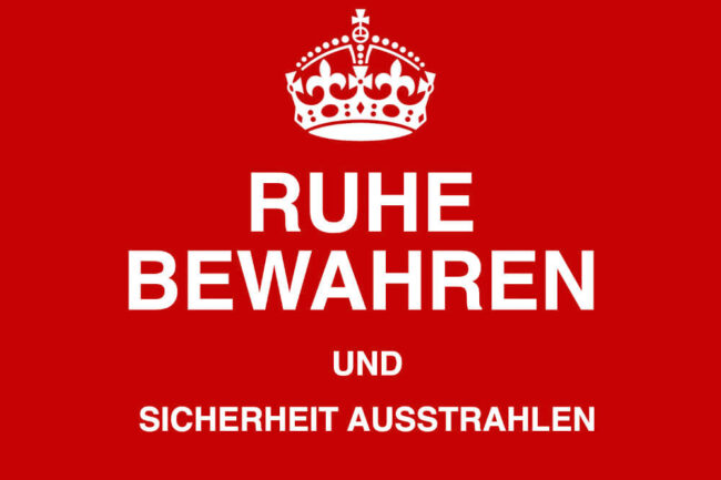 Ruhe bewahren