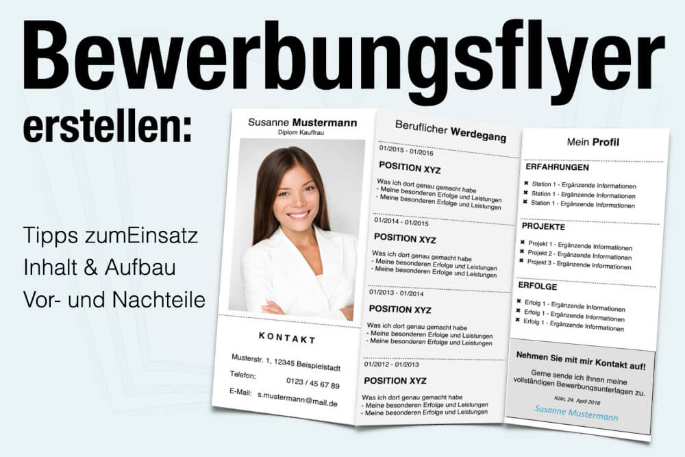 Bewerbungsflyer Erstellen Bedeutung Inhalt Aufbau Vor Und Nachteile