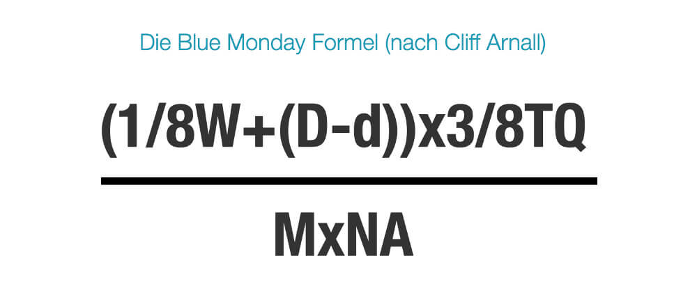 Blue Monday Formel Cliff Arnall Montag Traurig