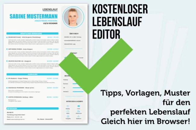 Lebenslauf-Editor: Bewerbung direkt online schreiben