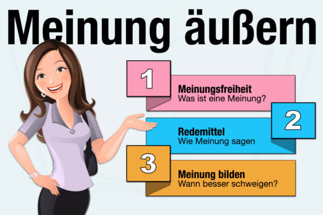 Meinung äußern: Beispiele + Redemittel für eigene Ansicht