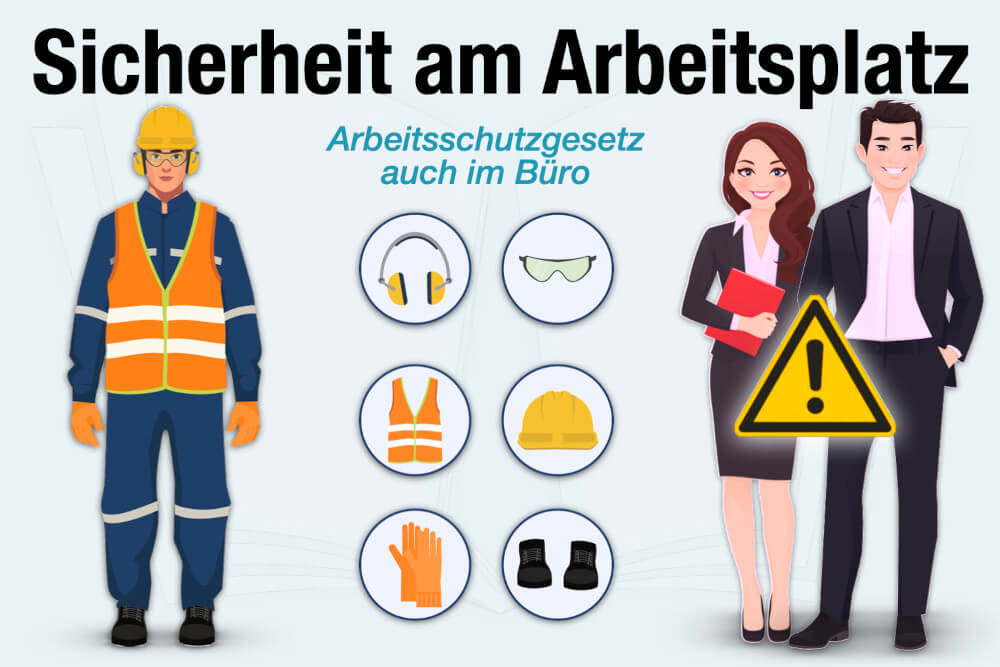 Sicherheit Arbeitsplatz Arbeitsschutz Gesetz Buero Einfach Erklaert