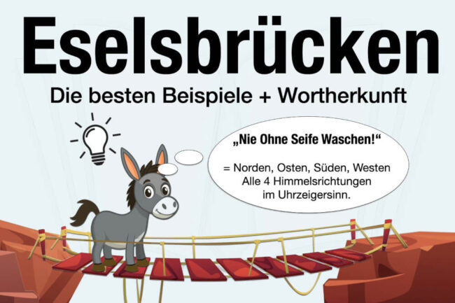 Die besten Eselsbrücken: Liste mit Beispielen