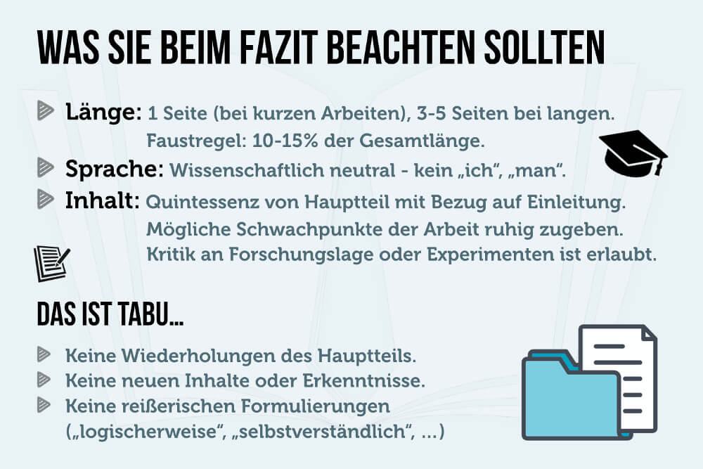 Fazit schreiben 6 Schritte + 3 grundlegende Tipps für die Hausarbeit