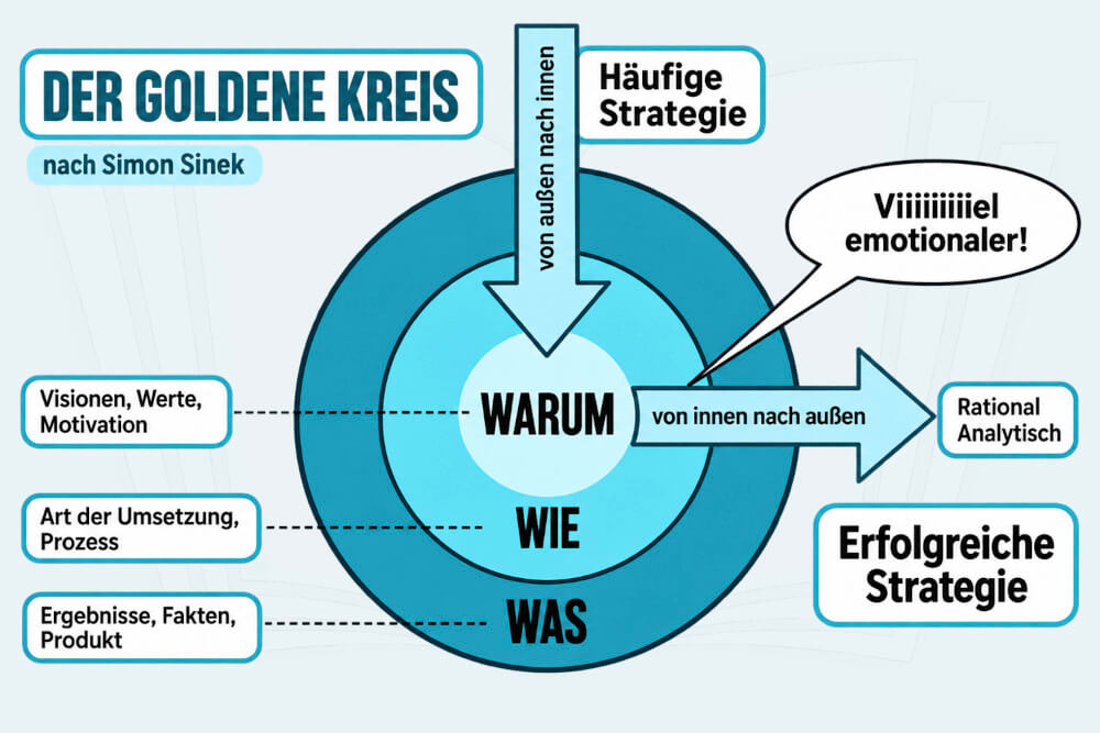 Goldener Kreis Simon Sinek Schema Warum