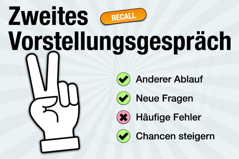 Zweites Vorstellungsgespraech Recall Ablauf Fragen Fehler Tipps