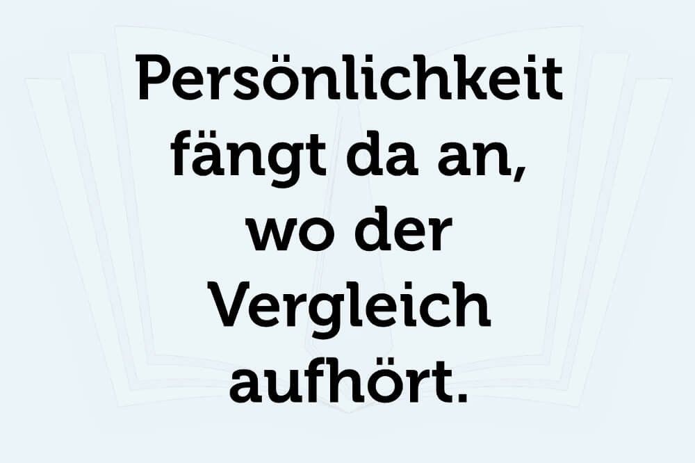 Persoenlichkeit Vergleich Spruch