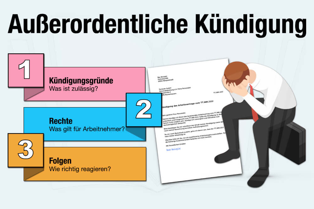 Ausserordentliche Kuendigung Arbeitsrecht Definition Beispiel Arbeitnehmer Gruende