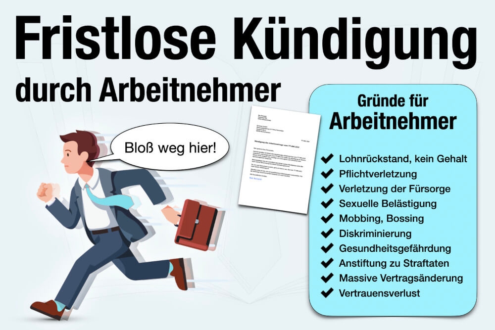 Fristlose Kuendigung Arbeitnehmer Gruende Voraussetzungen Ablauf Vorlage