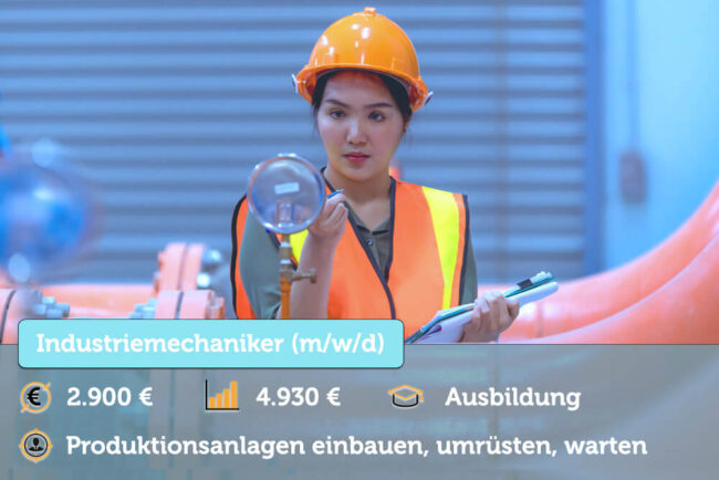 Beruf Industriemechaniker Ausbildung Gehalt Karriere Bewerbung