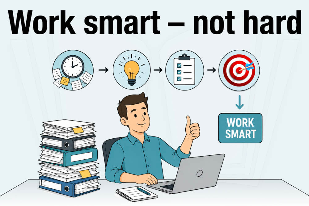 Work Smart Not Hard Bedeutung Beispiele Tipps Effizienz Effektiv