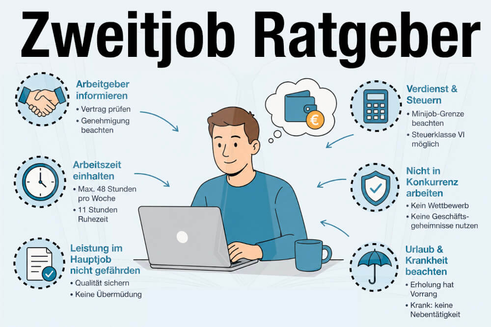 Zweitjob Definition Regeln Steuern Arbeitszeit Gehalt Arbeitgeber Tipps Was Beachten
